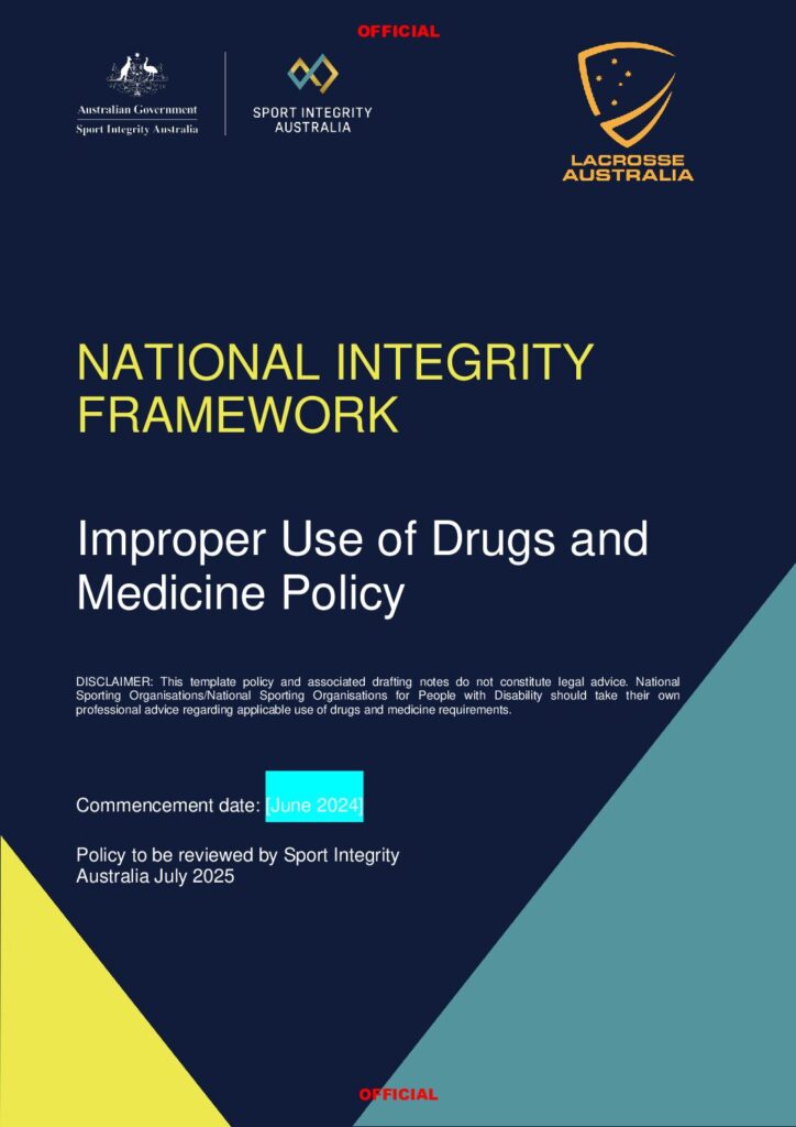 Improper Use of Drugs and Medicine Policy 2024 NIF